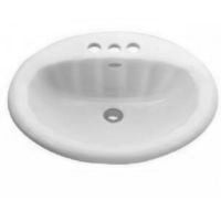 Seychelle 20-1/2x17-3/4" Drop-In Lav Sink in Bone w/4" Faucet Holes