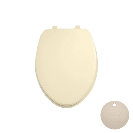 Rise & Shine Elongated Plastic Toilet Seat/Cover, Warm White