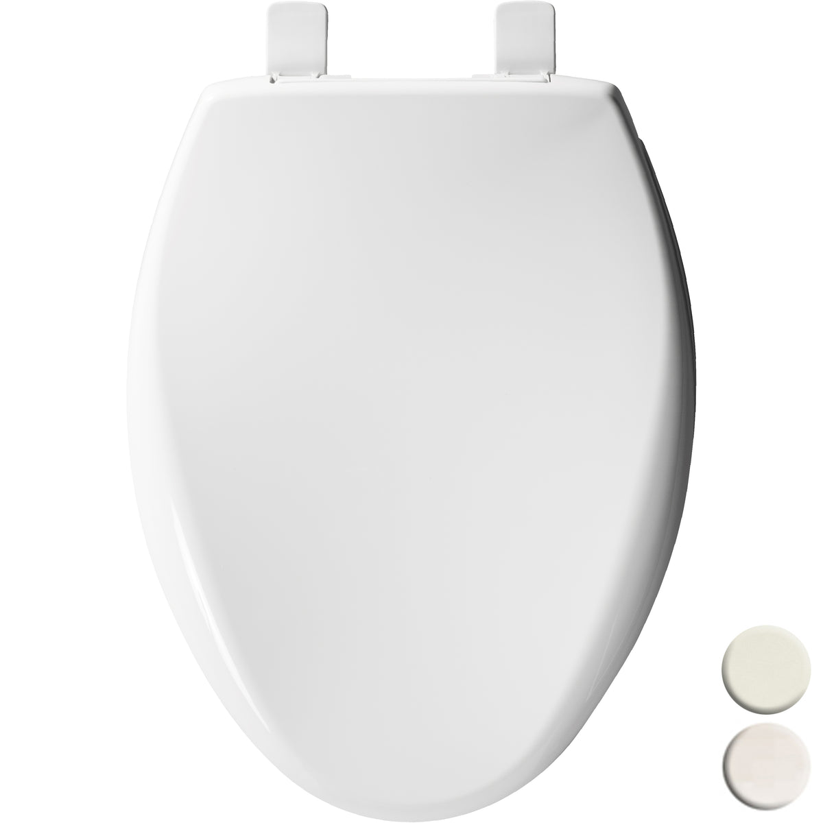 Sta-Tite Biscuit/Linen Elong Closed Front Toilet Seat w/Cover