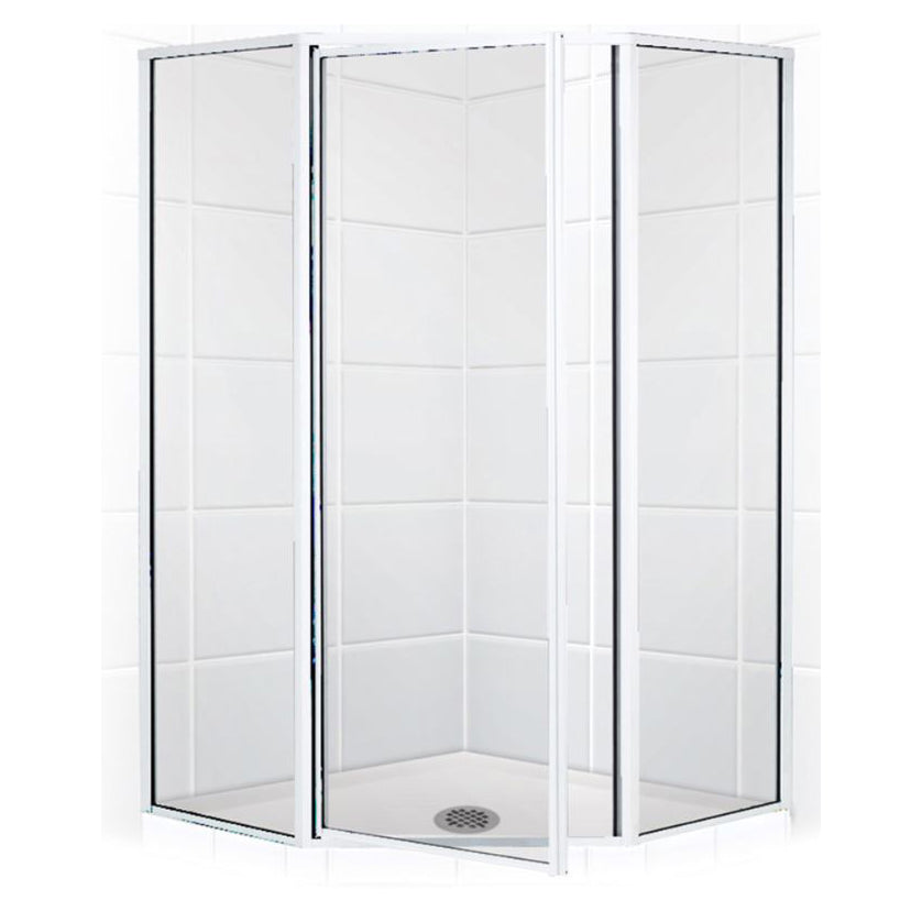 STYLEMATE 38" Neo-Angle Shower Door in Chrome & Clear Glass