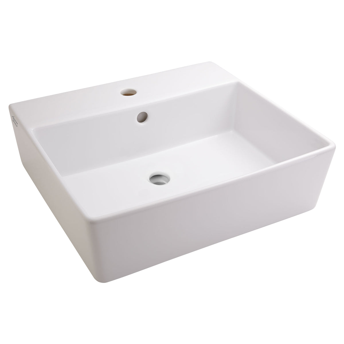 Loft 19-5/8x17-11/16 Vessel Sink in White w/1 Faucet Hole