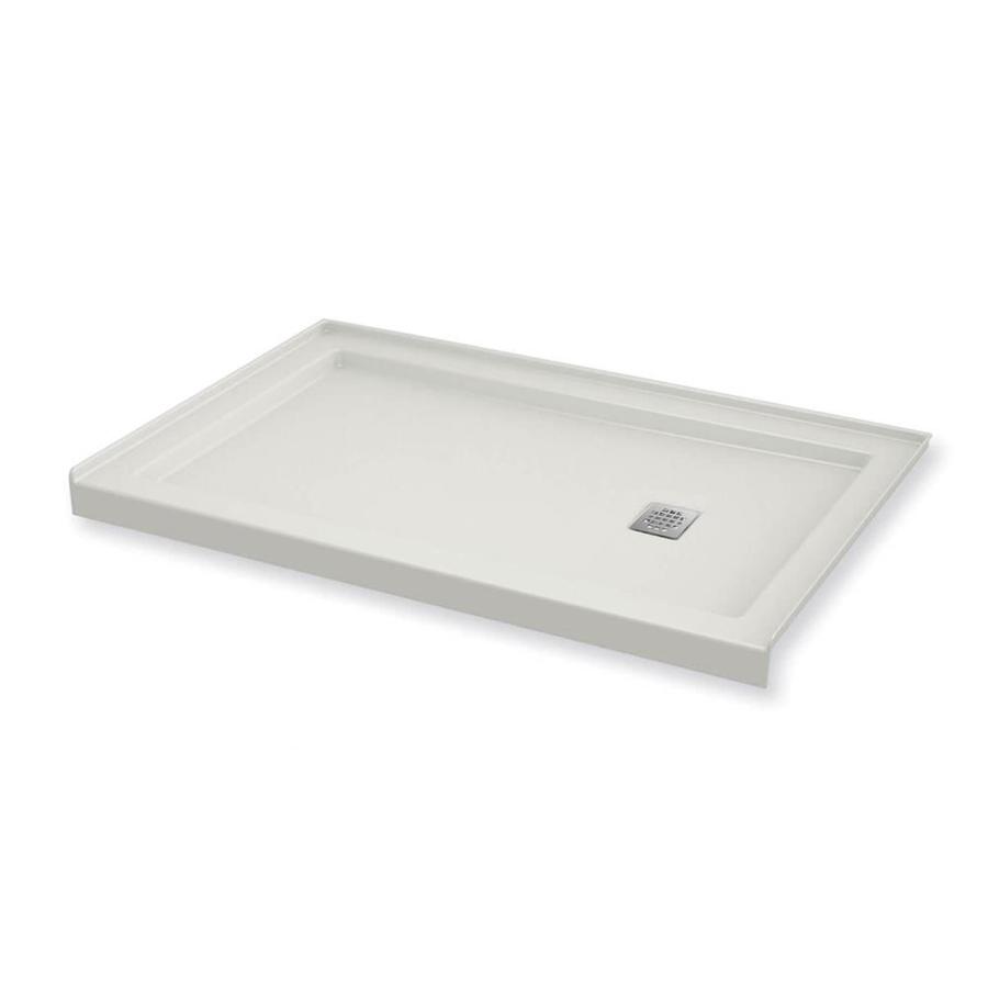 B3Square 59-7/8x29-7/8x4" Alcove Shower Base Wht w/RH Drain