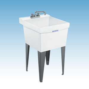 Durastone UTILATUB 20" Floor Mount Laundry Tub in White 4-Pk