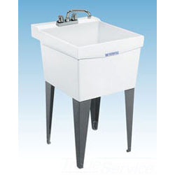 Durastone UTILATUB 20" Wall Mount Laundry Tub in White 4-Pk