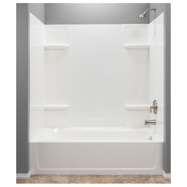 Durawall Premium 5 pc Thermoplastic Bathtub Wall System in White