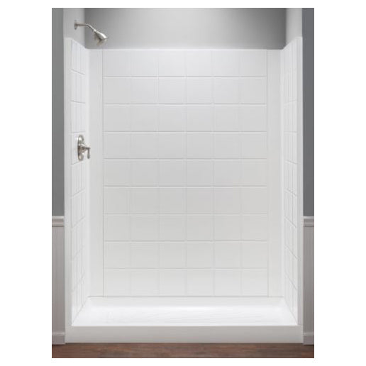 Durawall 30x60" 5pc Rectangular Shower Wall in White