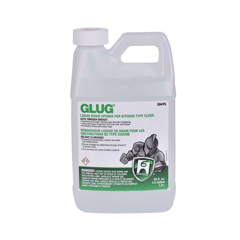 Drain Cleaner 1/2 Gal for Kitchen Drains Glug Liquid Cleaner