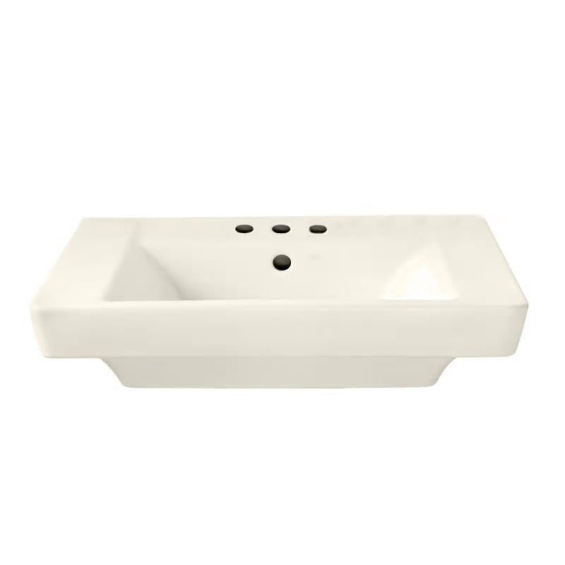 Boulevard 24x19 Pedestal Sink in Bone w/4" Faucet Centers