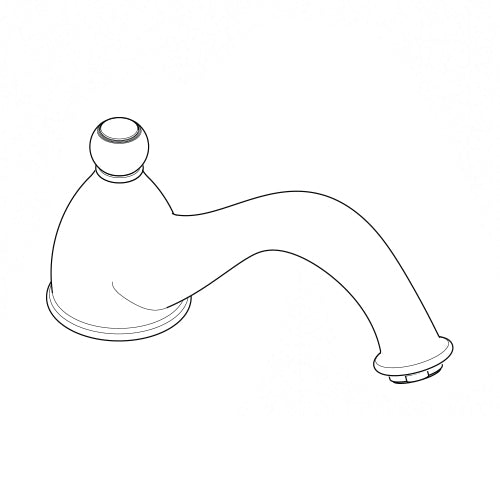 Limbo C Deck Mounted Tub Filler Spout & Rough-In for Use w/Thermostatic Tub Filler Valve in Brushed Nickel