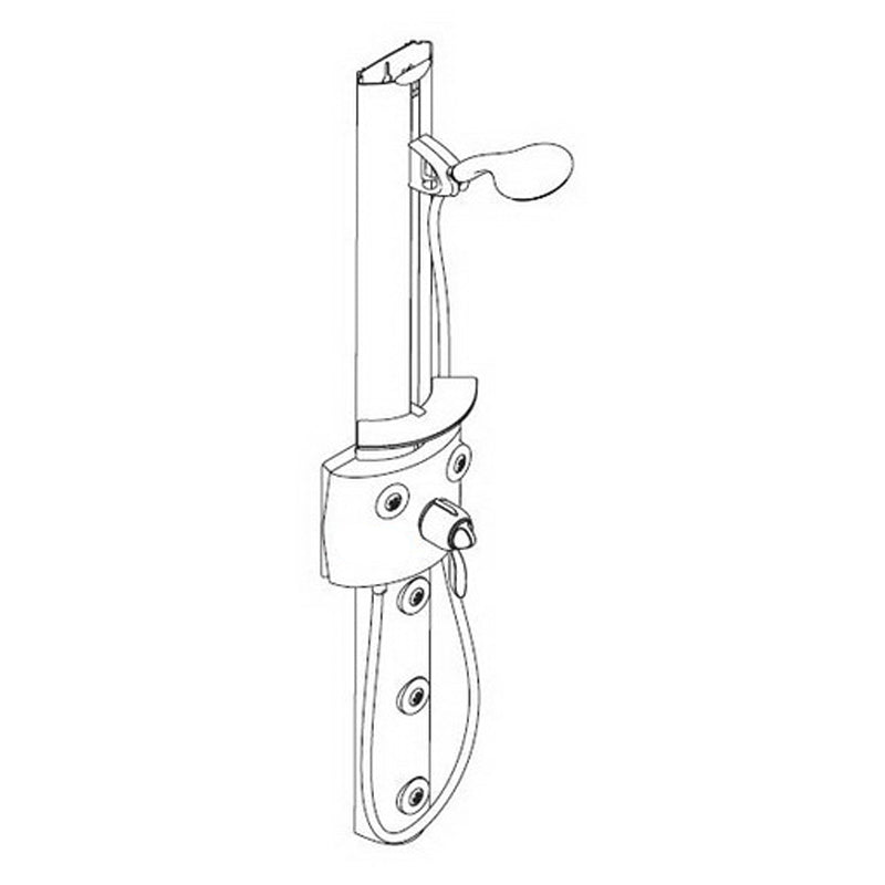 Solars E Showerpanel I w/3-Jet Hand shower & 5 Body Jets in Polished Brass