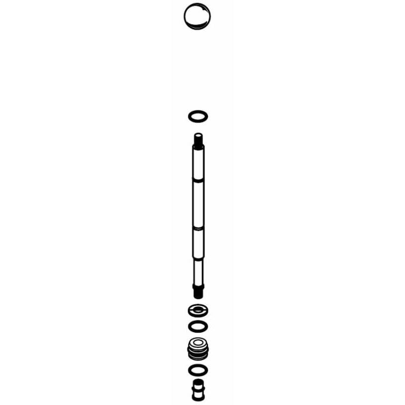 Iris Transfer Rod Assembly in Chrome/Polished Brass