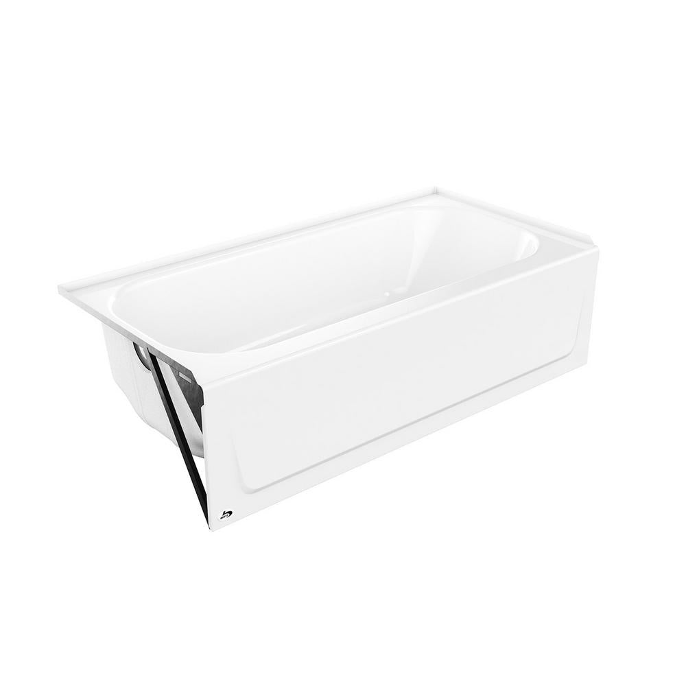 MauiCast 60x30x16-5/8" Bathtub in White w/Left Drain