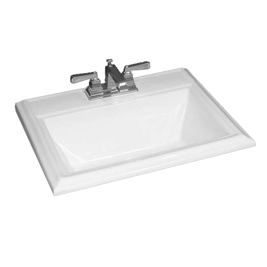 Town Square 23-1/8x18-3/4" Drop-In Lav Sink in Black w/1 Faucet Hole