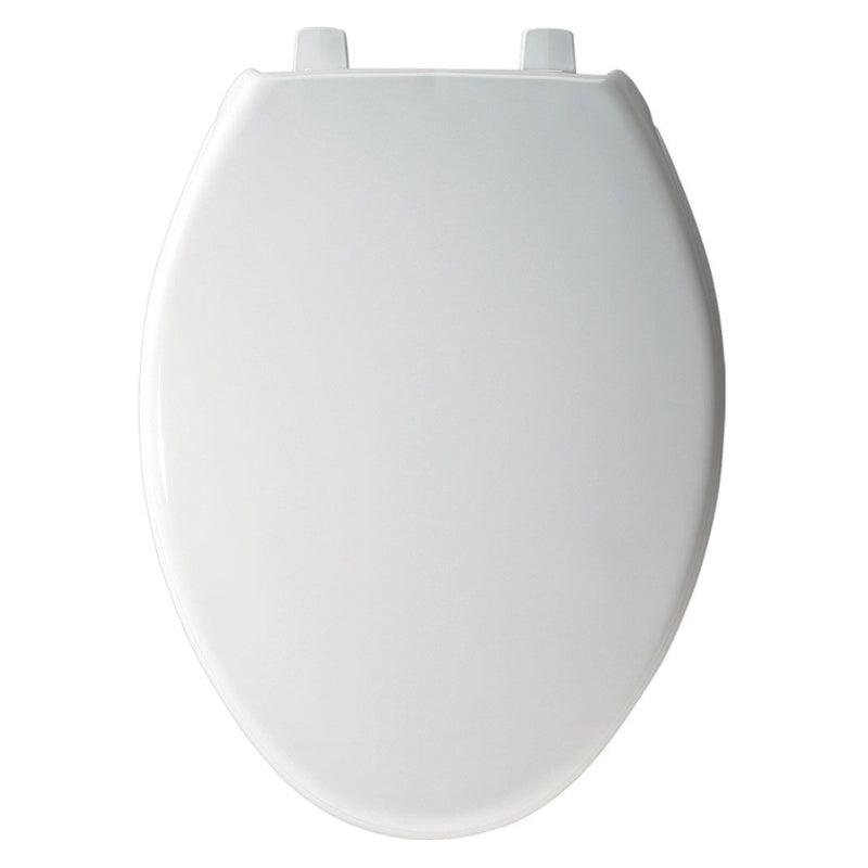 Heavy Duty Plastic Elongated Toilet Seat w/Cover in White