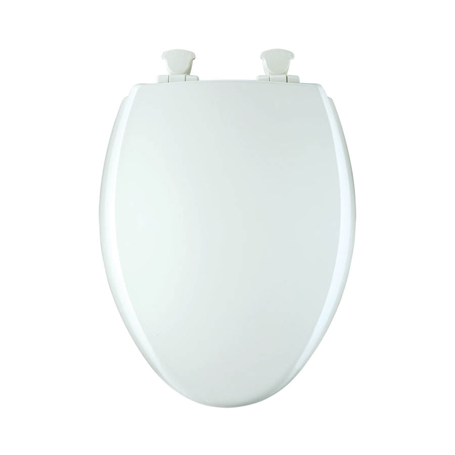 Ashland Elongated Enameled Wood Toilet Seat in White