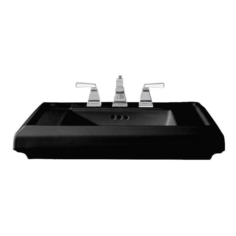 Town Square 27x21-1/4 Pedestal Sink in Black w/8" Fct Cntr