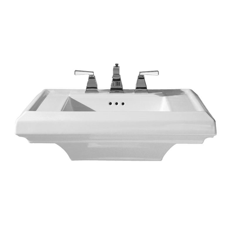 Town Square 27x21-1/4 Pedestal Sink in Black w/4" Fct Cntr