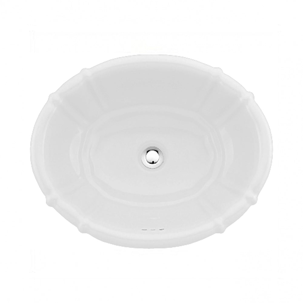Belle Terra 17-1/8x14-1/8" Bone Single Bowl Bathroom Sink