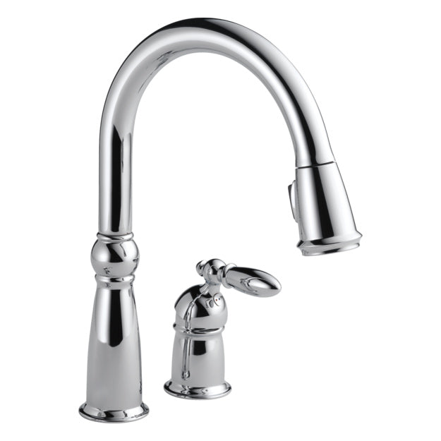 Victorian Single Handle Pull-Down Kitchen Faucet Chrome