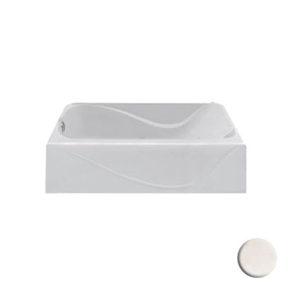 AcryLUX 60x30" AFR Integral Apron Bathtub Linen w/Left Drain