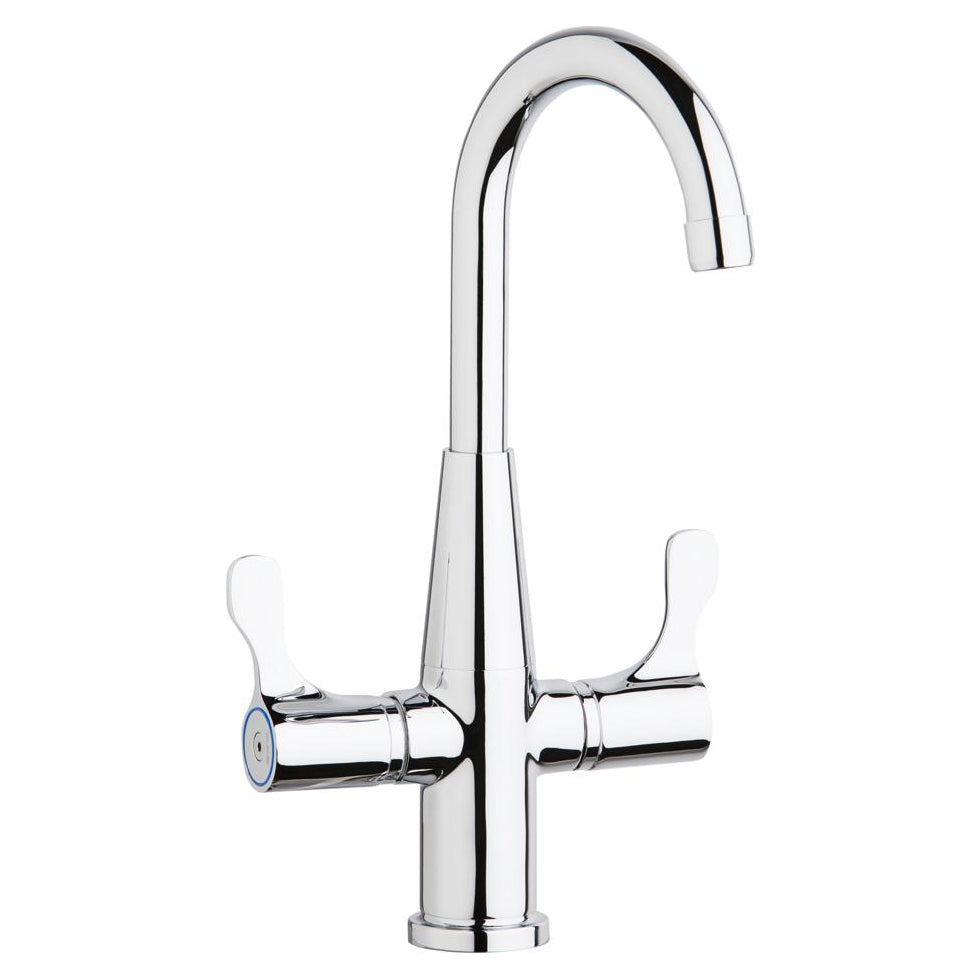Single Hole Deck Mount Faucet In Chrome