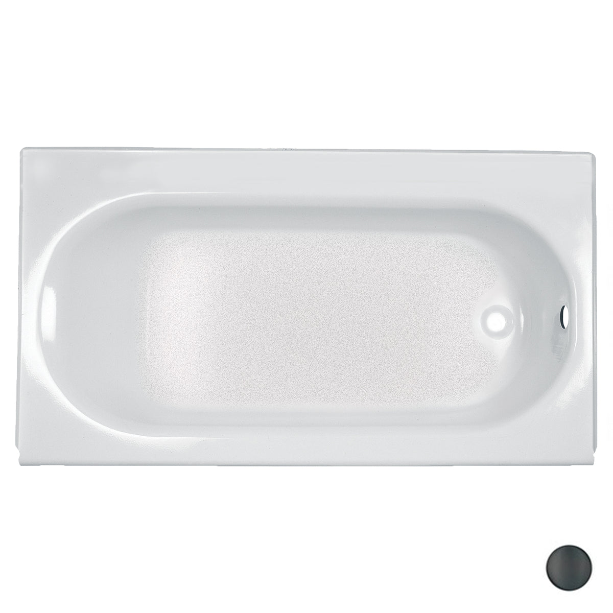 Princeton 60x30" Bathtub in Black w/LH Drain & Satin Trim