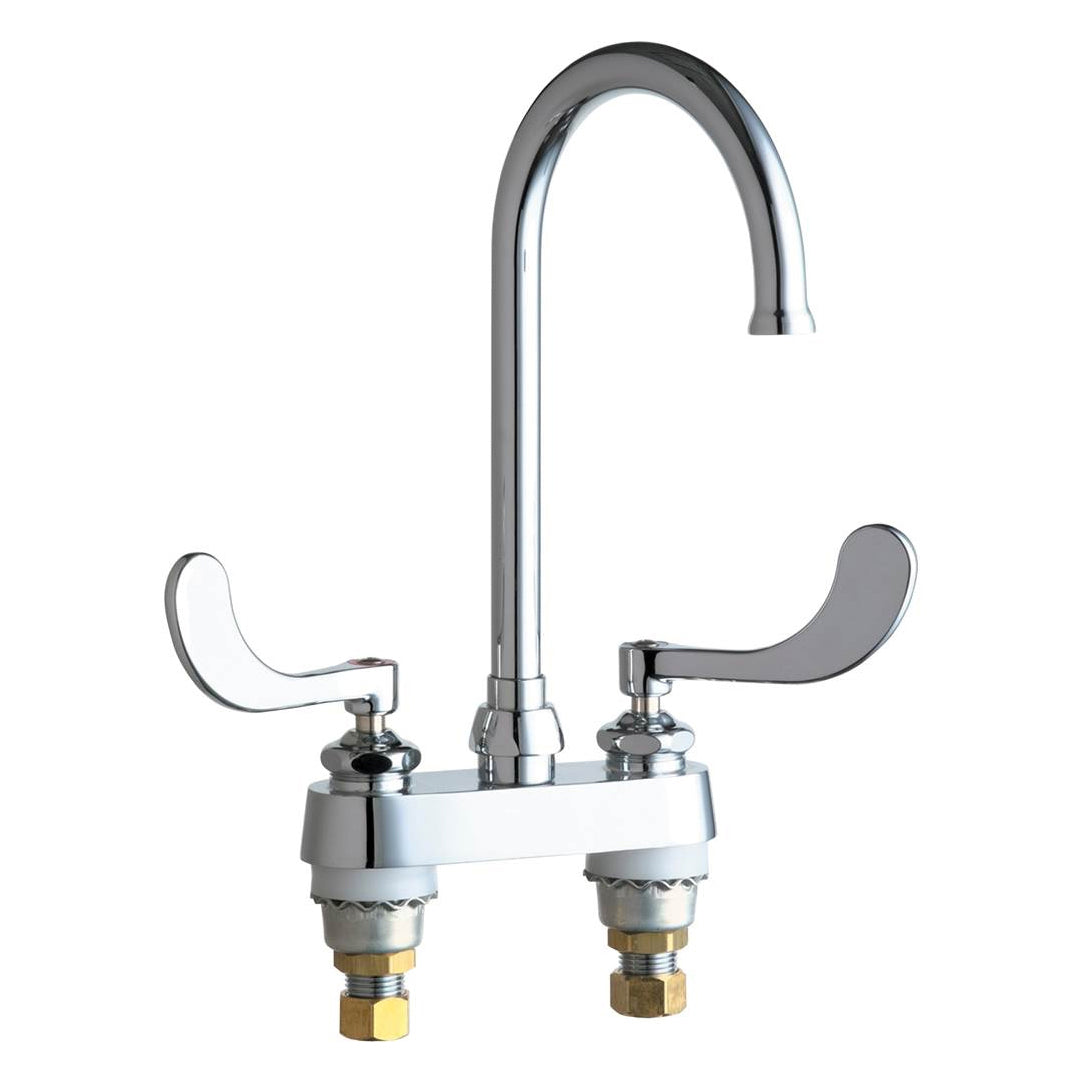Deck-Mounted Manual Sink Faucet In Polished Chrome