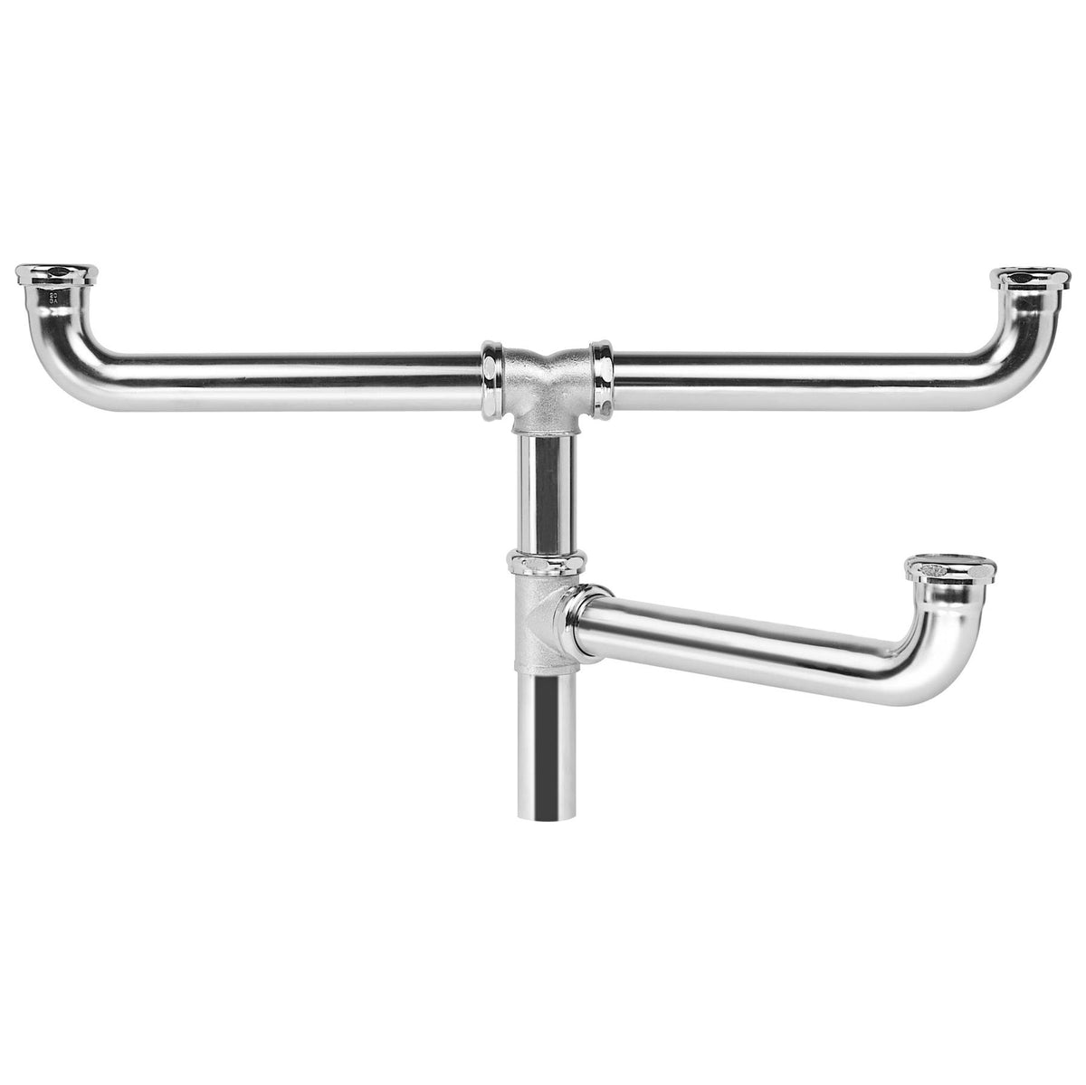 Drain Fitting for Triple Bowl Sinks w/Offset Drain