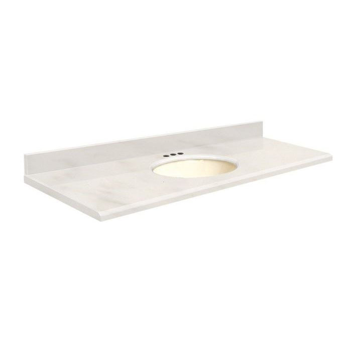 VANITY TOP 61X22 4CC QUARTZ Q6122-4M-E-B-4 ANTIQUE WHT