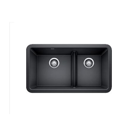 Ikon 33x19x10" Farmhouse Double Bowl Sink in White