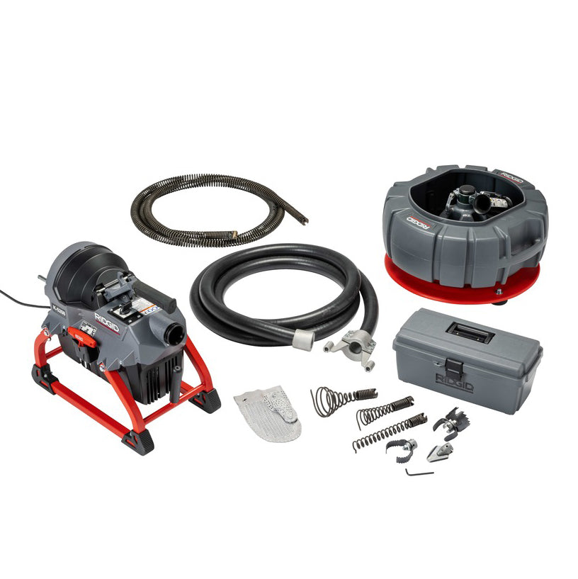 Drain Cleaning Machine Compact with Guide Hose & Accessories Model K-5208