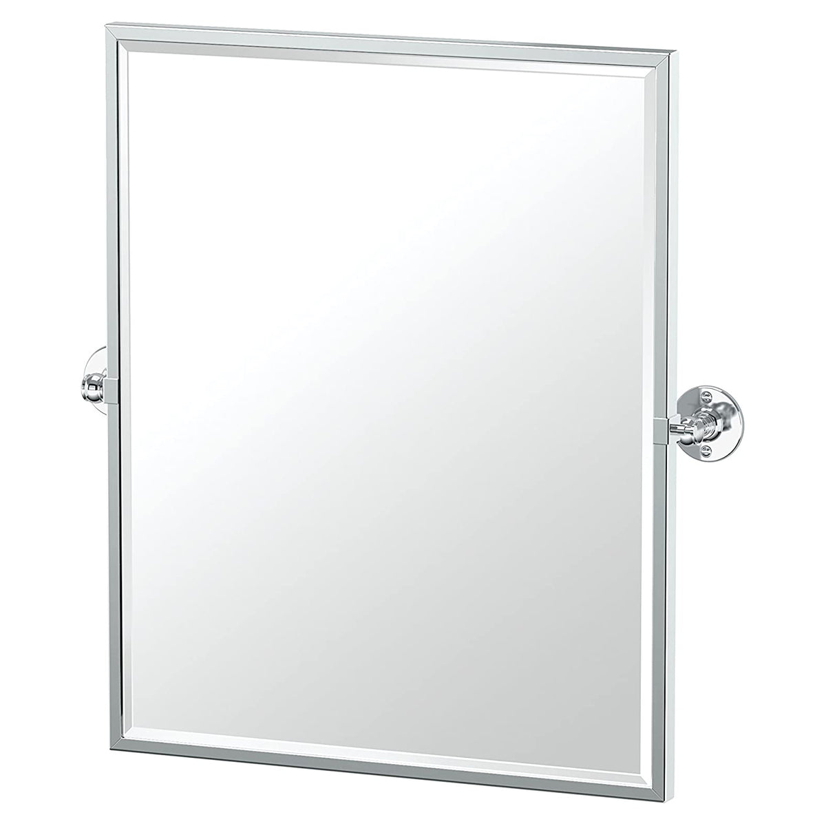 Cafe 20-1/2x25" Pivoting Framed Rectangle Mirror in Chrome