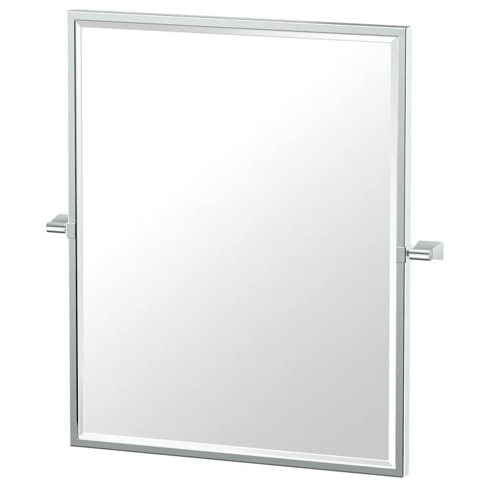 Bleu 20-1/2x25" Pivoting Framed Rectangle Mirror in Chrome