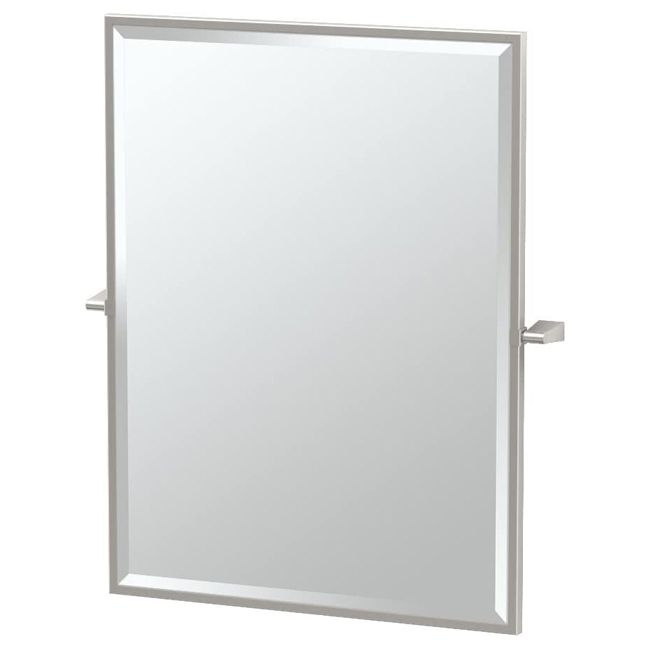 Bleu 24-1/2x32-1/2" Pivot Framed Rectangle Mirror in Nickel
