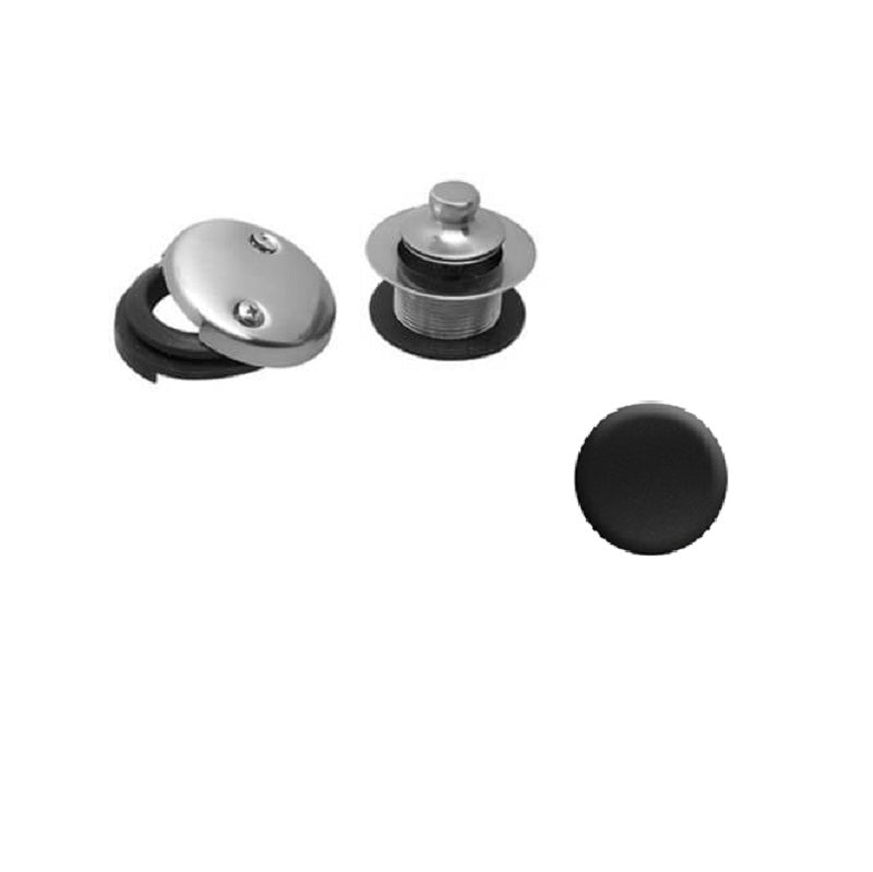 Economy Lift & Turn Drain Trim Kit Matte Black