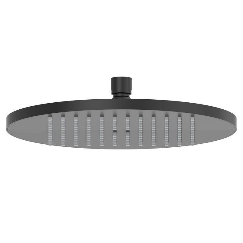 Rain Modern 1-Function Showerhead in Matte Black, 2.5 gpm