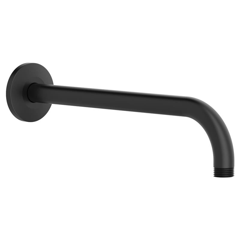 Rain 12" Wall Mount Shower Arm & Flange in Matte Black