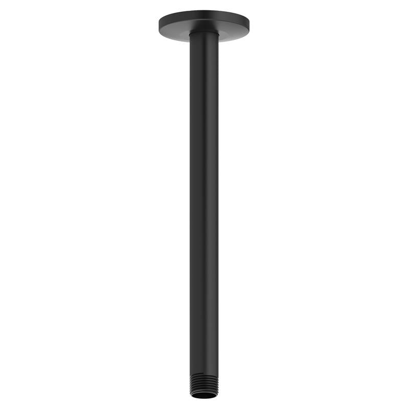 Rain 12" Ceiling Mount Shower Arm & Flange in Matte Black