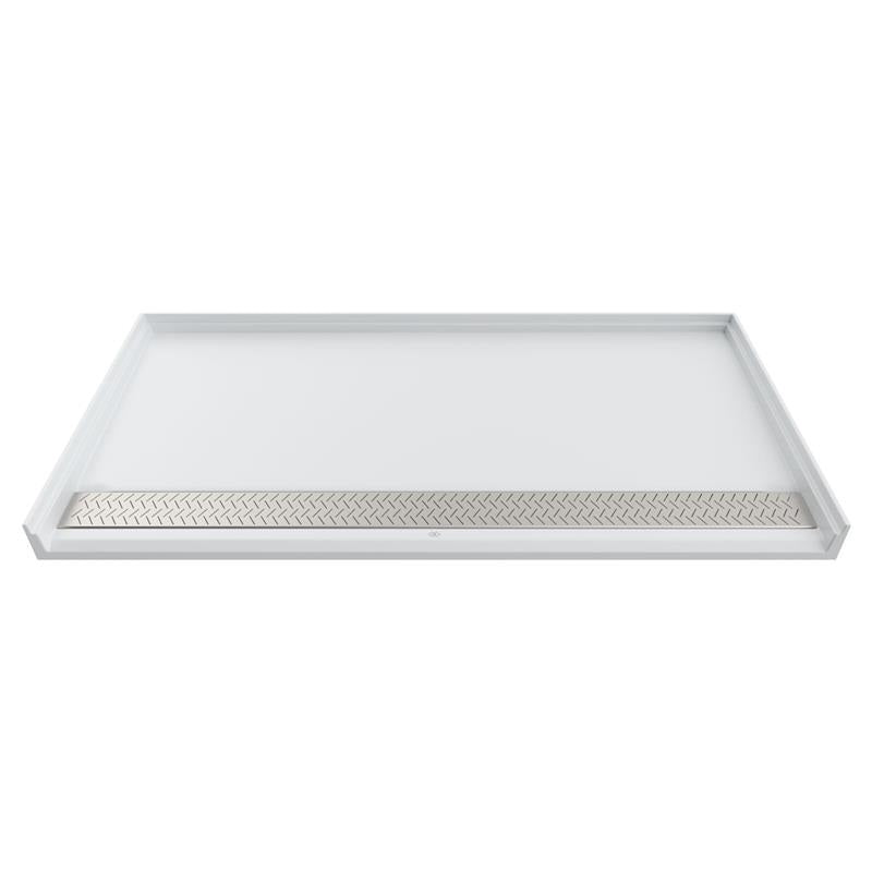Townsend 64x38" ADA Shower Base in Soft White w/Center Drain
