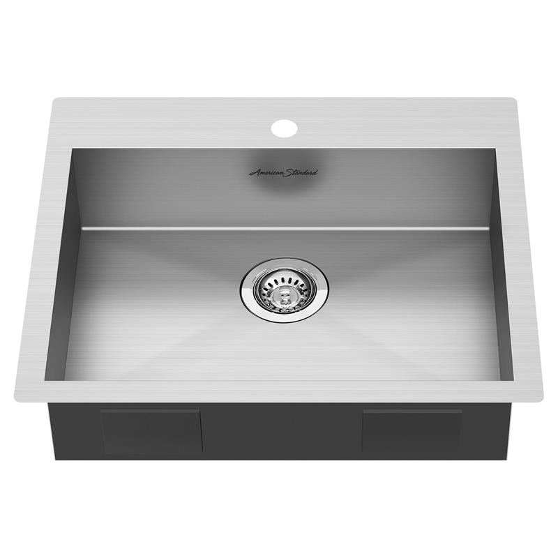 Edgewater 25x22" Stainless Steel Dual Mount 1-Bowl ADA Kitchen Sink