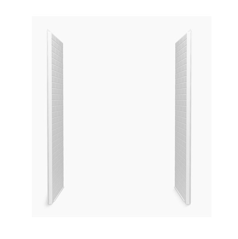 Sterling Traverse 30x72-1/4" Subway Tile Shower End Wall Set in White