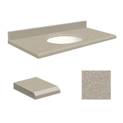 VANITY TOP 49X22 8CC QUARTZ Q4922-3E-E-W-8 OLYMPIA GRAY