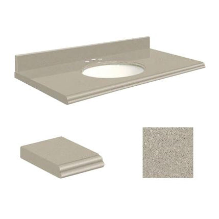 VANITY TOP 49X22 8CN QUARTZ Q4922-3E-U-W-8C OLYMPIA GRAY