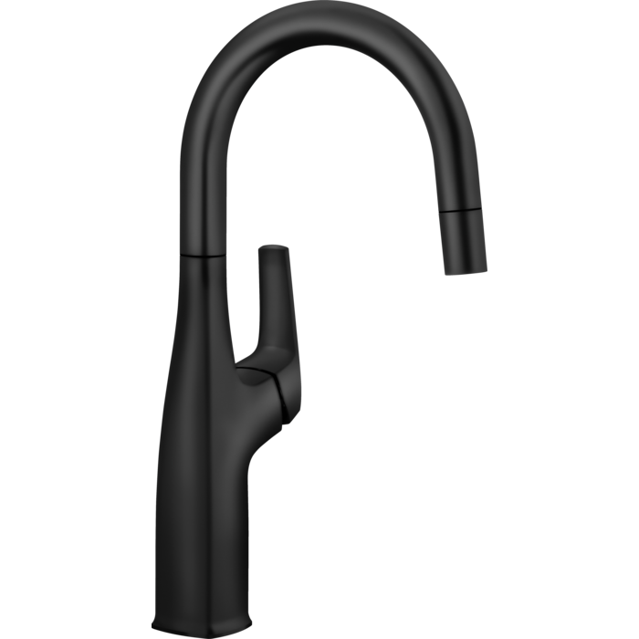 Rivana Single Hole Pull-Down Spray Bar Faucet in Matte Black