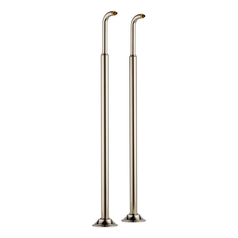 Brizo Floor Mount Tub Filler Risers in Polished Nickel