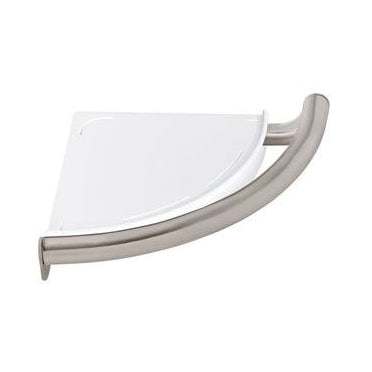 Decor Shelf 9-1/8" Corner Shelf w/Assist Bar in Stainless