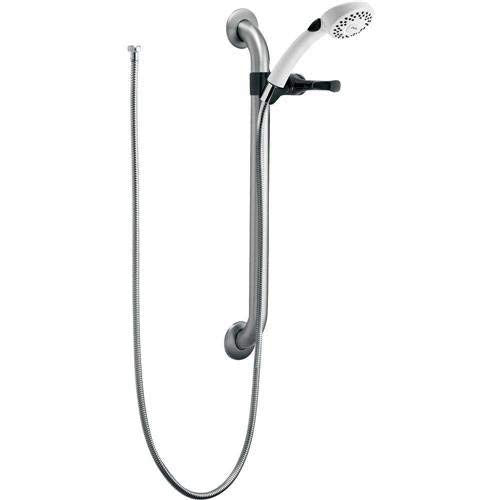 Commercial Handshower W/Slide/Grab Bar In White
