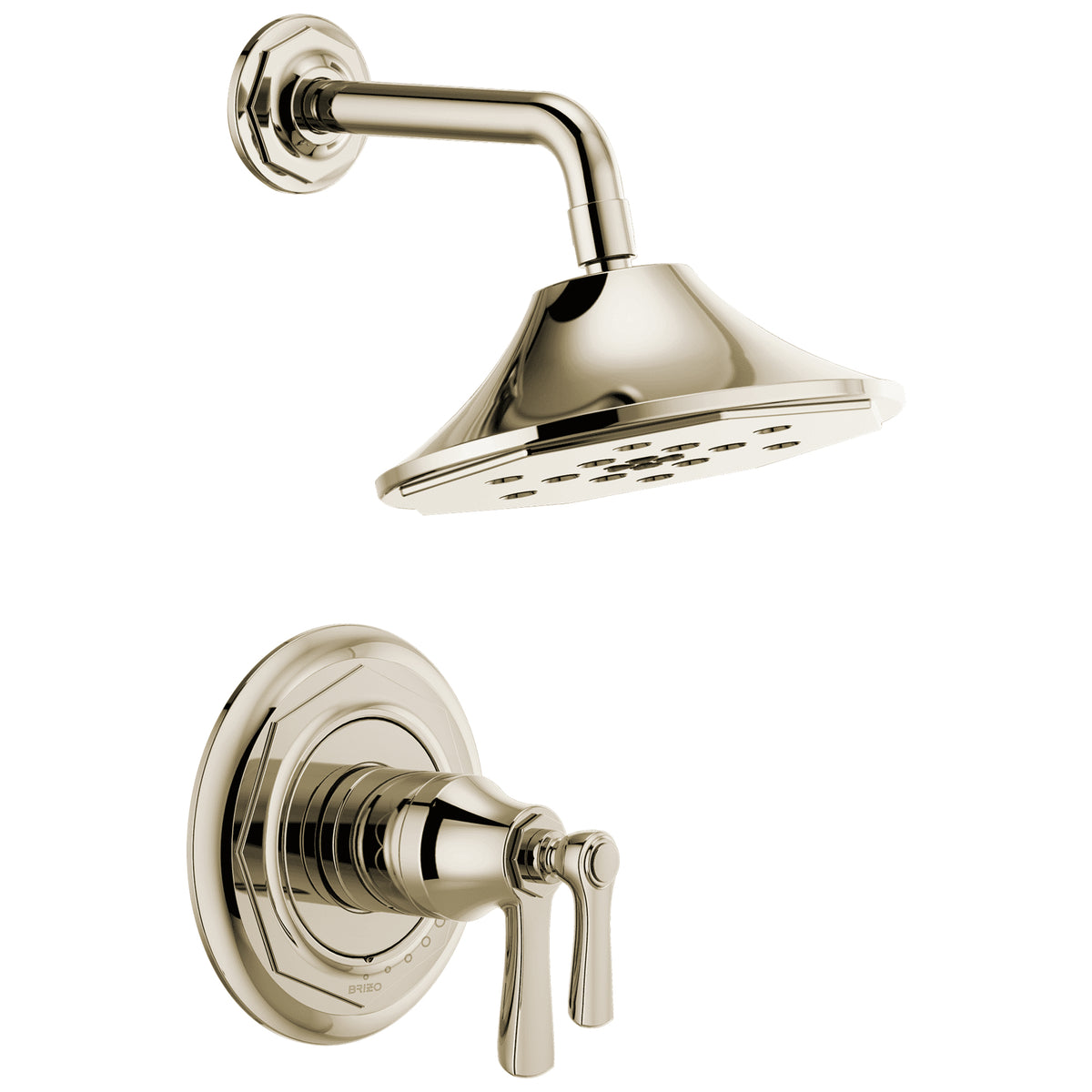 Rook Shower Trim W/Multi-Function Showerhead In Pol. Nickel