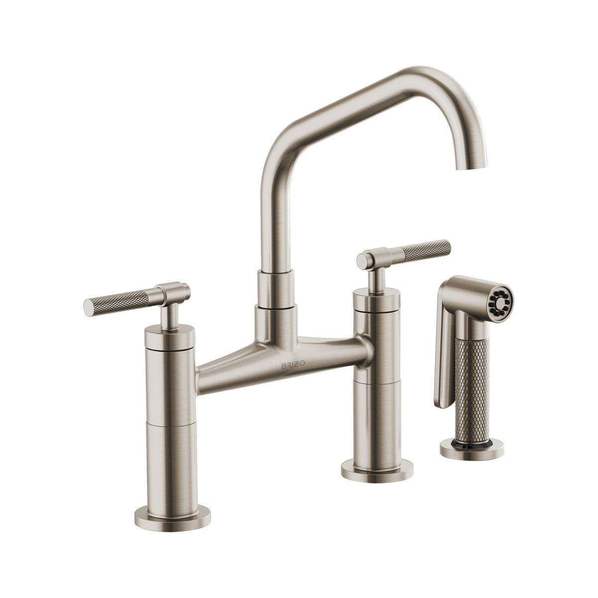 Brizo Litze Kitchen Stainless Bridge Fct w/Spout/Knurled Handle