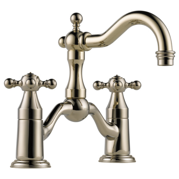 Brizo Tresa Widespread Bridge Lav Faucet 2-Handles In Polished Nickel